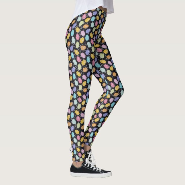 PÅSK Leggings Bunny Egg Yoga Byxor Women's Girls (Höger)