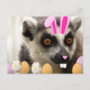 Påsk Lemur Helg Vykort