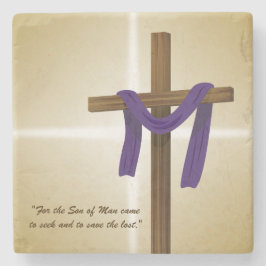 Påsk Lent Kor Lila Draps Resurretion Day Stenunderlägg