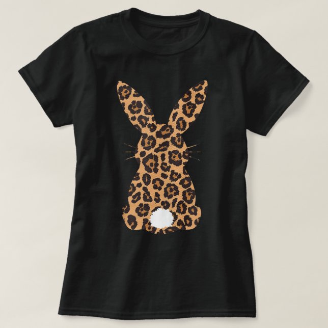 Påsk Leopard Bunny Rabbit Handflatan Söndag Girls  T Shirt (Design framsida)