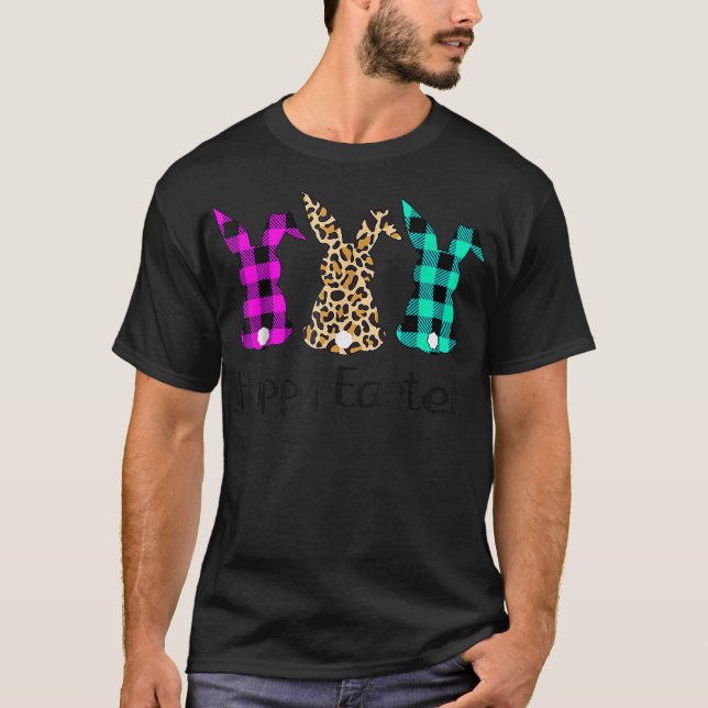 Påsk Leopard Kanin Påskhare Palmsöndag Flickor Kvi T Shirt (Framsida)