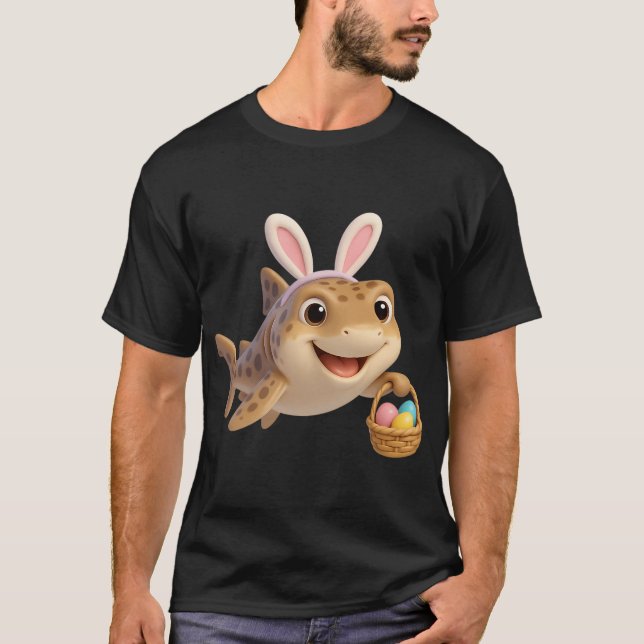 Påsk Leopardy Shark T Shirt (Framsida)