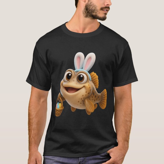 Påsk lerig hoppfisk t shirt (Framsida)