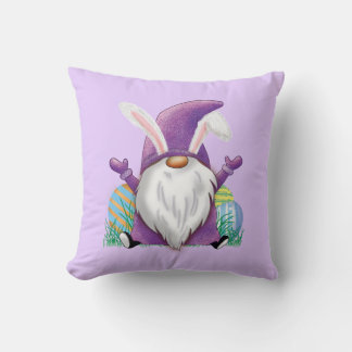 Påsk Lila Gnome Dekorativ kudde