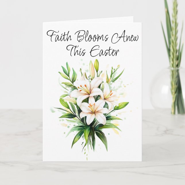 Påsk Lilies-Helgdag-kort med vikt Helgkort (Framsida)