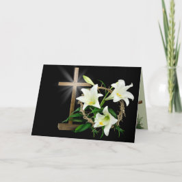 Påsk Lilies, Krona och Kor Helgkort