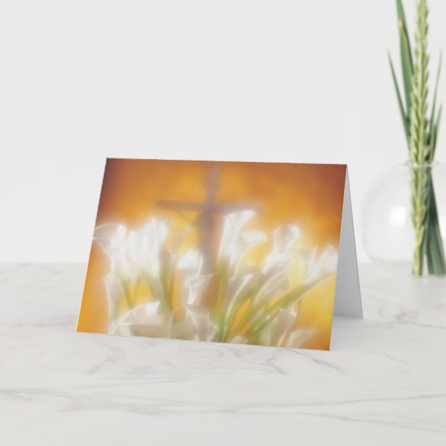 Påsk Lilies och Kor Card Helgkort (Framsida)