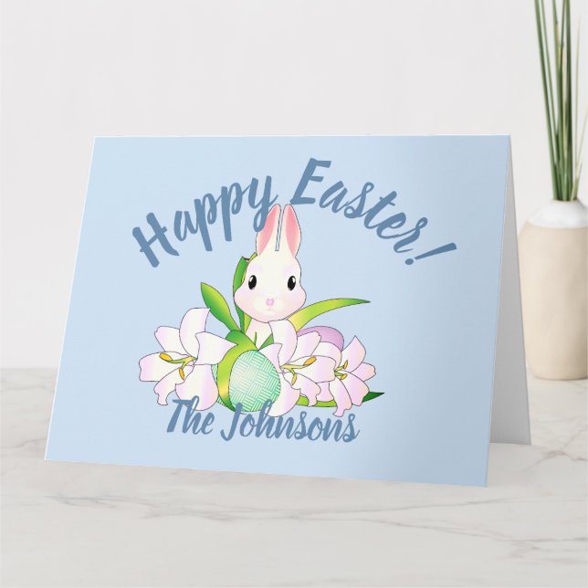 Påsk Lilies & Sweet Bunnies Kort (Framsida)