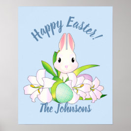 Påsk Lilies & Sweet Bunnies Poster