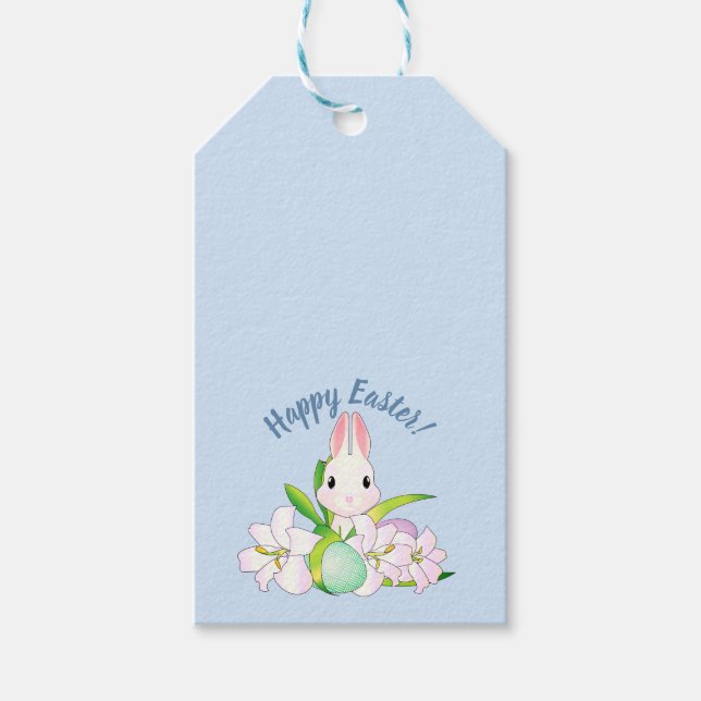 Påsk Lilies & Sweet Bunnies Presentetikett (Framsidan)