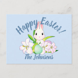 Påsk Lilies & Sweet Bunnies Vykort