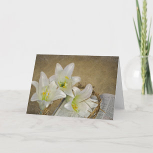 Påsk Lilies vid Krona i Thorns Helgkort