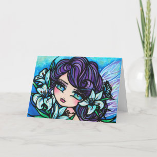 Påsk Lily Fairy Fantasy Art Card av Hannah Lynn Kort