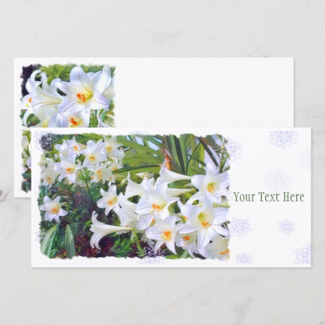 Påsk lily [Flat Guide Card] 案 内 状 Meddelande (Fram/baksida)