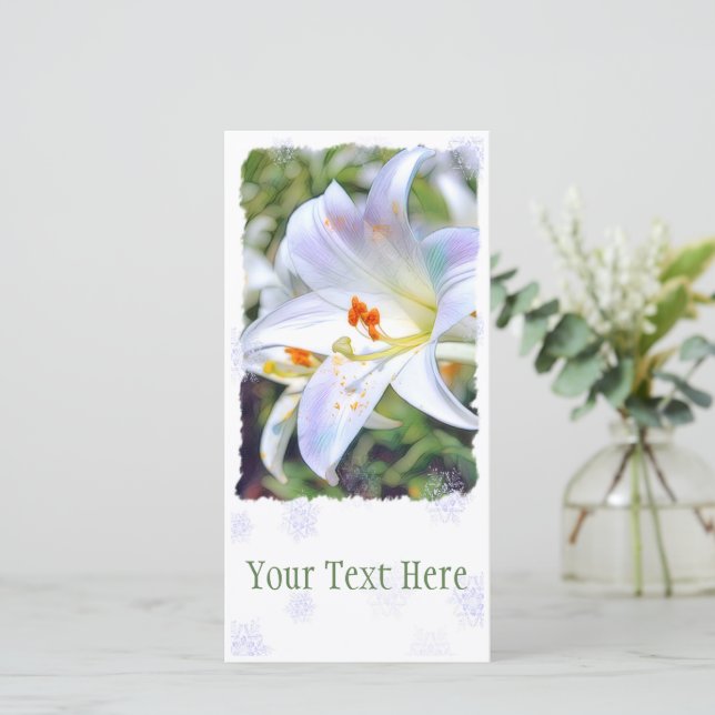 Påsk lily [Flat Guide Card] 案 内 状 Meddelande (Stående Fram)