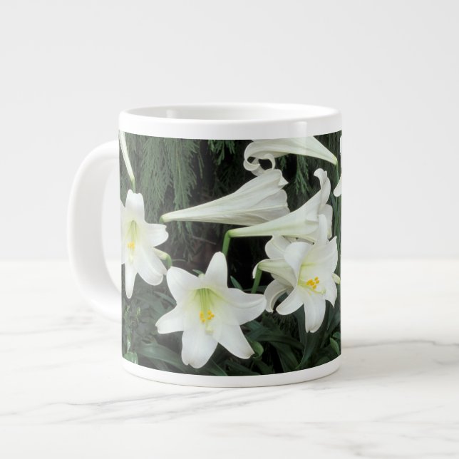 Påsk Lily (Lilium regale) Jumbo Mugg (Framsida vänster)