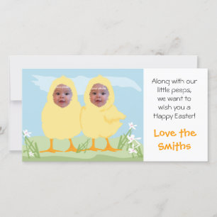 Påsk Little Chicks - fotokort Julkort