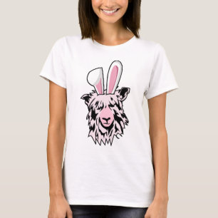 Påsk Llama/Alpaca med Bunny Öron T Shirt
