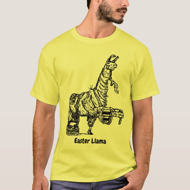 Påsk Llama T-Shirt (Framsida)