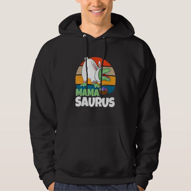 Påsk Mamma Dinosaur Bunny Egg Bunny T Rex Mamma 1 Hoodie (Framsida)