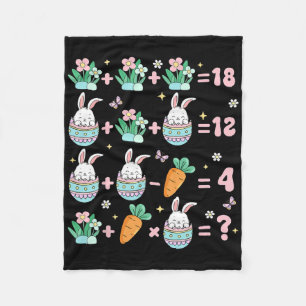 Påsk Math Teacher Bunny Fractions Funny Rabbit M Fleecefilt