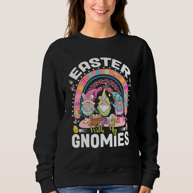 Påsk med min Gnomies Bunny Öron Egg Hunting Happ T Shirt (Framsida)