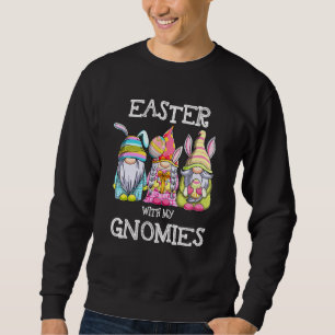 Påsk med min Gnomies Cute Bunny Gnomes Påsk Eg Lång Ärmad Tröja