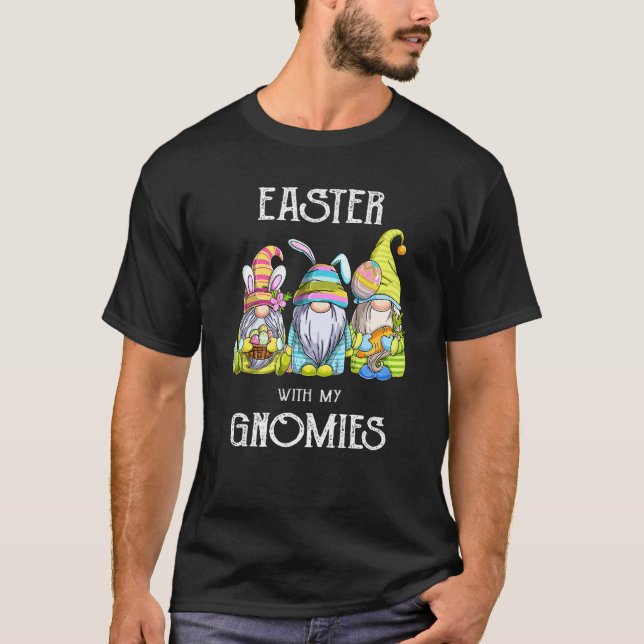 Påsk med min Gnomies Cute Bunny Gnomes Påsk Eg T Shirt (Framsida)