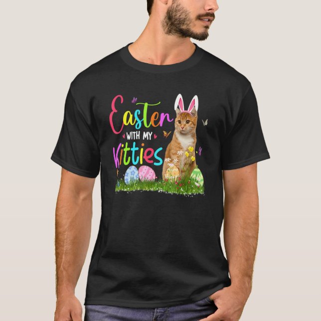 Påsk med min Kattunge Cute Bunny Kattunge Påsk E T Shirt (Framsida)