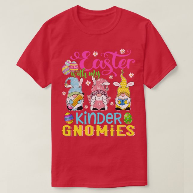 Påsk med min typ Gnomies Funny Lärare Gnome T Shirt (Design framsida)