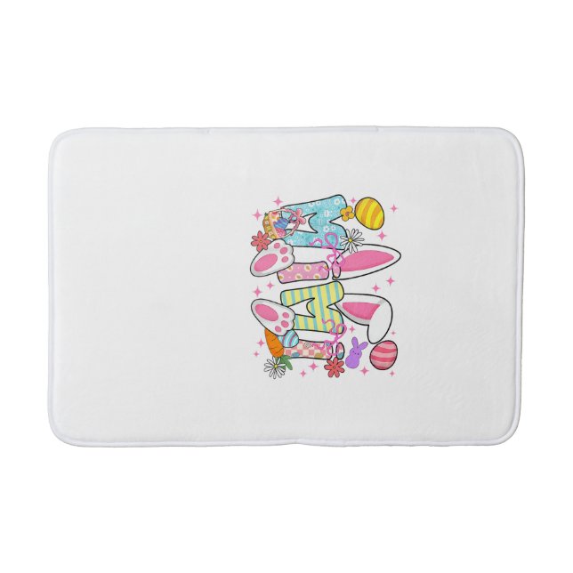 Påsk Mimi Kanin Öron Coquette Bow Påsk Kanin  Badrumsmatta (Framsidan)