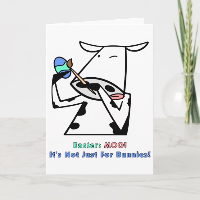 Påsk: Moo! Helgkort (Framsida)