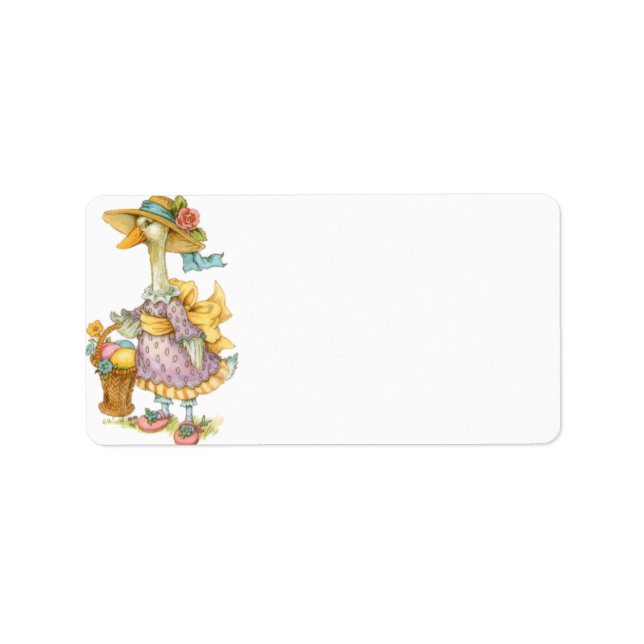 Påsk Mor Goose Adressetikett (Framsidan)