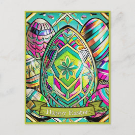 Påsk Motif-Färgadens Tecknad med Påskägg 1355 Helg Vykort