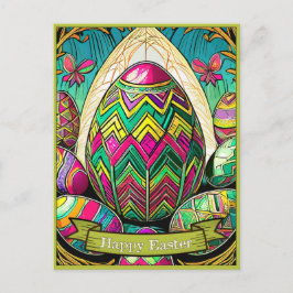 Påsk Motif-Färgadens Tecknad med Påskägg 5008 Helg Vykort
