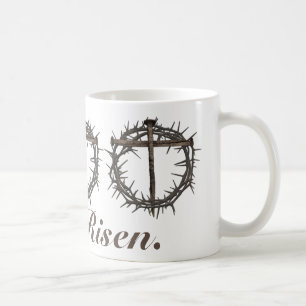 PÅSK NAGEL OCH KRONA AV HOT KAFFEMUGG