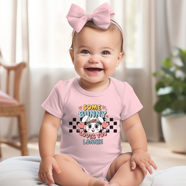 Påsk Någon kanin älskar dig bodysuit T Shirt (Skapare uppladdad)