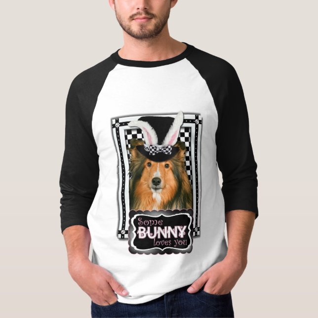 Påsk - någon kanin älskar dig - Sheltie Tee (Framsida)