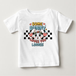 Påsk Någon kanin älskar dig småbarns t-shirt