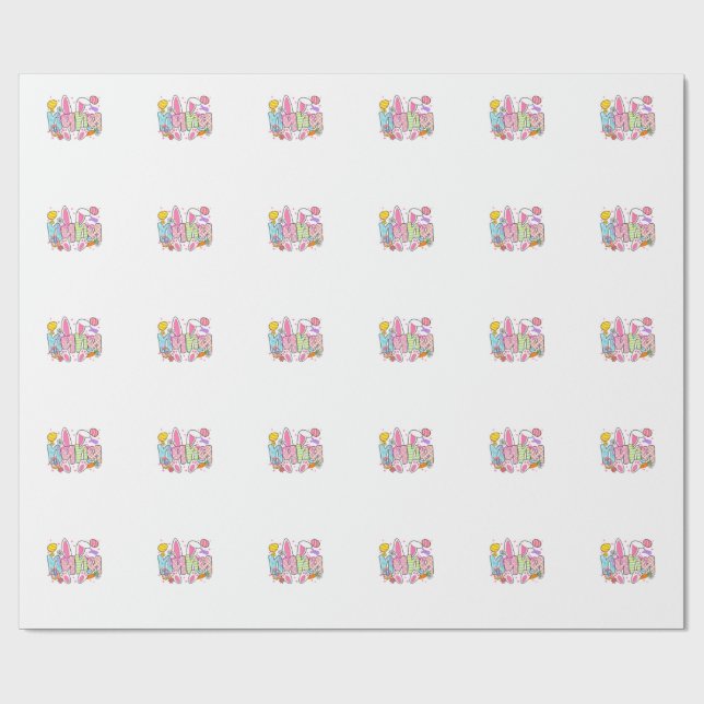 Påsk-Nana-Kaninöron Coquette-slöja Påskkanin  Presentpapper (Platt)