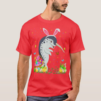 Påsk Narwhal Fish Bunny Egg Hunting Narwhal Öster T Shirt