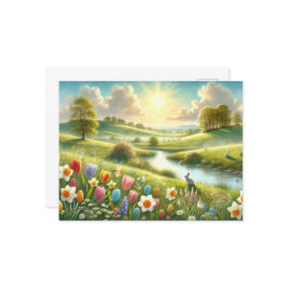 Påsk Natur och Vår Vykort