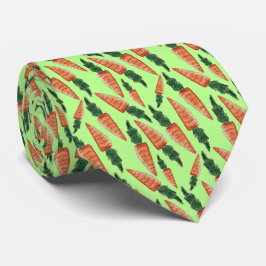 Påsk Necktie - morötter på Gröntens bakgrund Slips