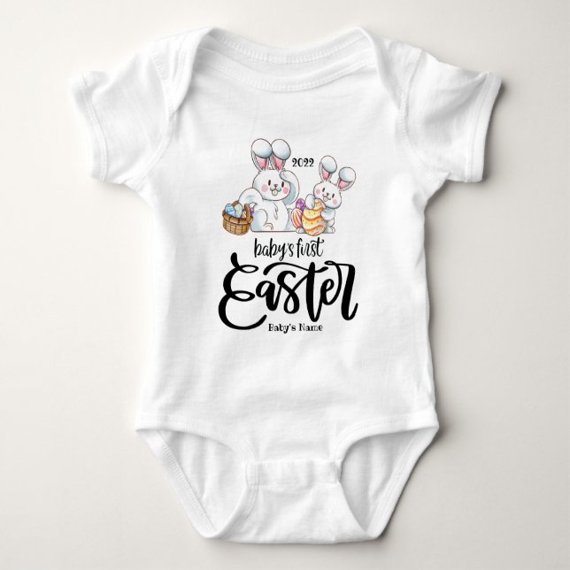 Påsk New Born Personlig Baby Bodykosten T Shirt (Framsida)