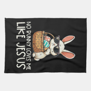 Påsk No Bunny Kärlek mig som Jesus Christian Kökshandduk