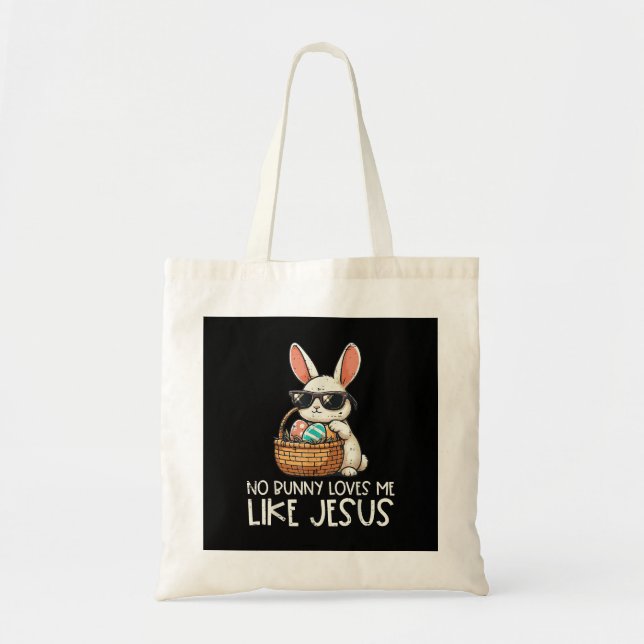 Påsk No Bunny Kärlek mig som Jesus Christian Tygkasse (Framsidan)