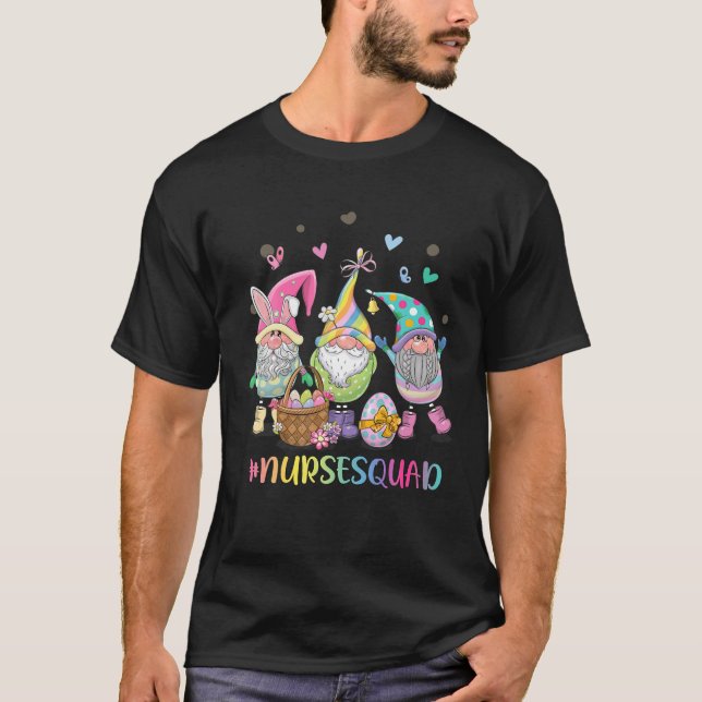 Påsk Nurse Squad Gnomes Glad påsk T Shirt (Framsida)