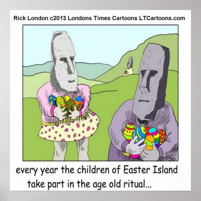 Påsk ön Egg Hunt av Rick London Poster (Framsidan)