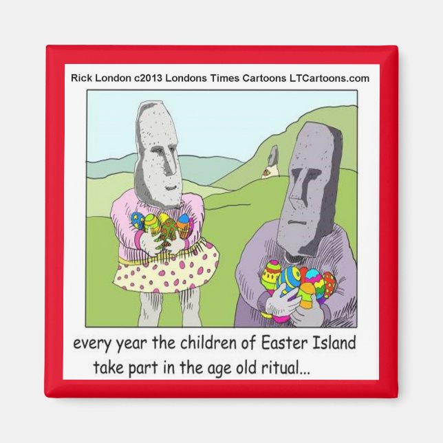 Påsk ön Egg Hunt Fridge Magnet (Framsidan)