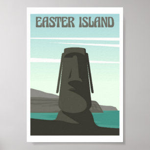 Påsk, ön Travel Souvenir Poster